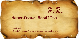 Hasenfratz Renáta névjegykártya